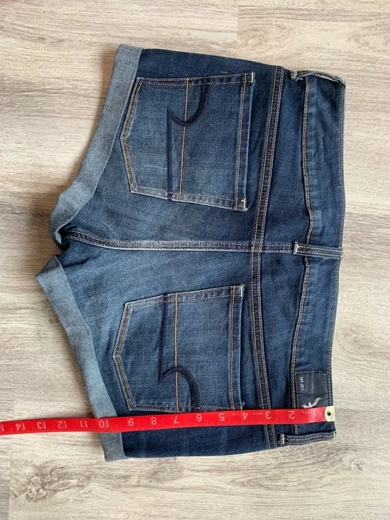 American Eagle Outfitters Dark Blue Denim Jean Shorts - Picture 10 of 11